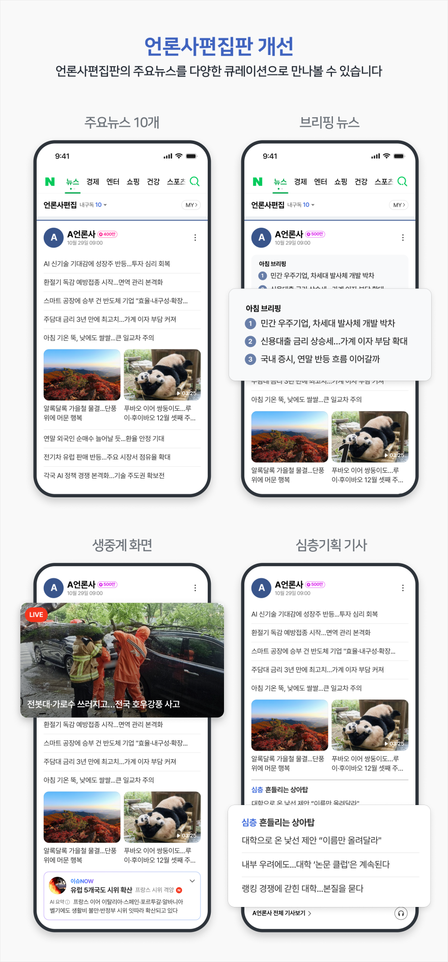 네이버, 언론사 뉴스편집 큐레이션 다양화 및 심층 기사 노출 확대한다